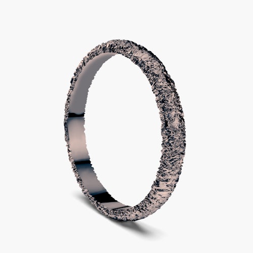 Obrączka partnerska Sign of Love®: czarne złoto, płaska, 2,6mm